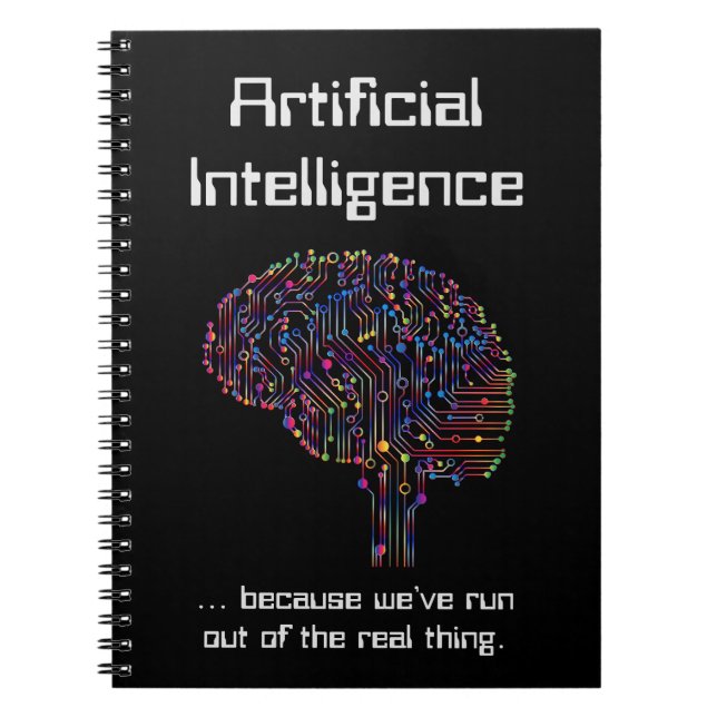 Artificial Intelligence vs Real Thing Notebook (Front)