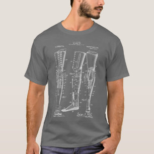 Artificial Leg 1912 Patent Print Prosthetic Limb P T-Shirt