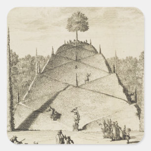 Artificial Mount Parnassus, engraved by Johannes V Square Sticker
