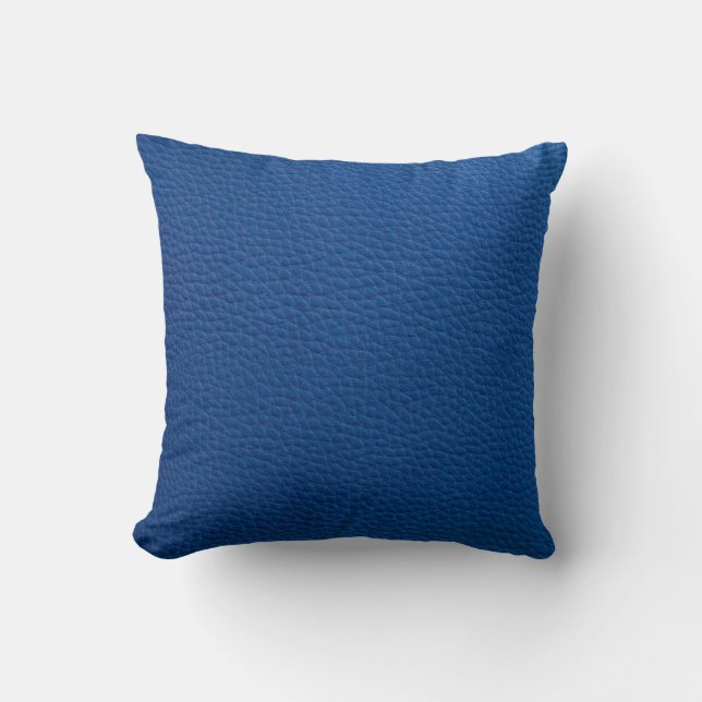 Artificial soft blue leather. Faux leather texture Cushion (Front)