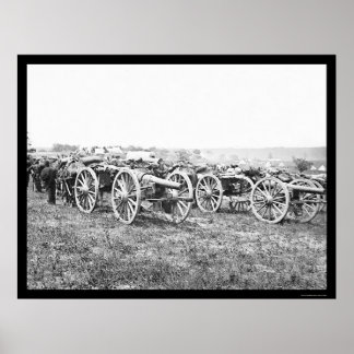 Artillery in Richmond, VA 1862 Poster