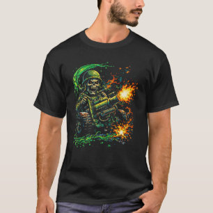 Artillery Mayhem – Street Art Military Illustratio T-Shirt