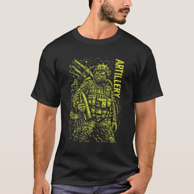 Artillery Toxic Warfare Soldier Illustration T-Shirt (Front)