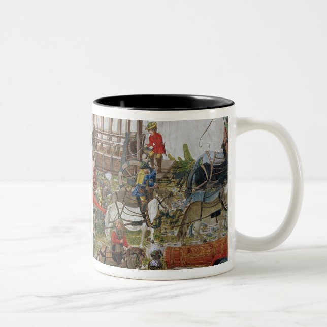 Artillery train of Maximilian I Two-Tone Coffee Mug (Right)