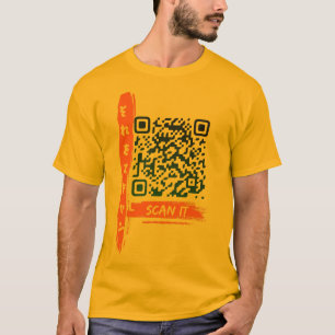 Artimis Unique Design QR Code Scan To Visit Insta T-Shirt