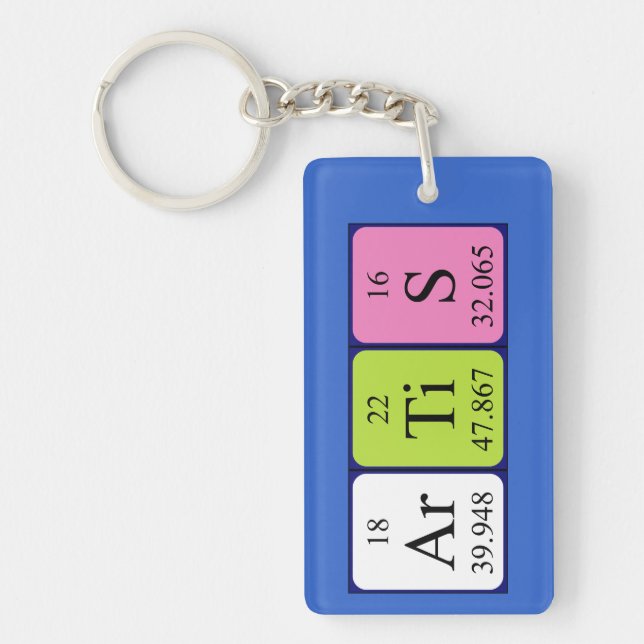 Artis periodic table name keyring (Front)