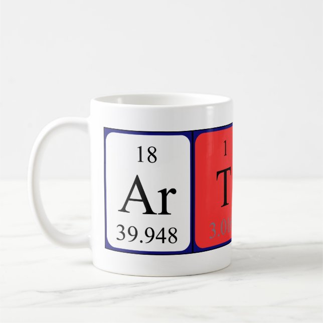 Artis periodic table name mug (Left)