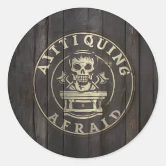 artis skull classic round sticker