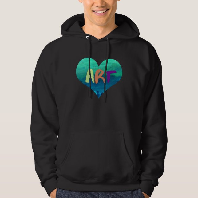 Artis Teacher  For  Colorful Heart  4 Hoodie (Front)