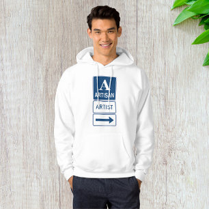 Artisan Artist Studio Sign Directional Arrow  Hoodie