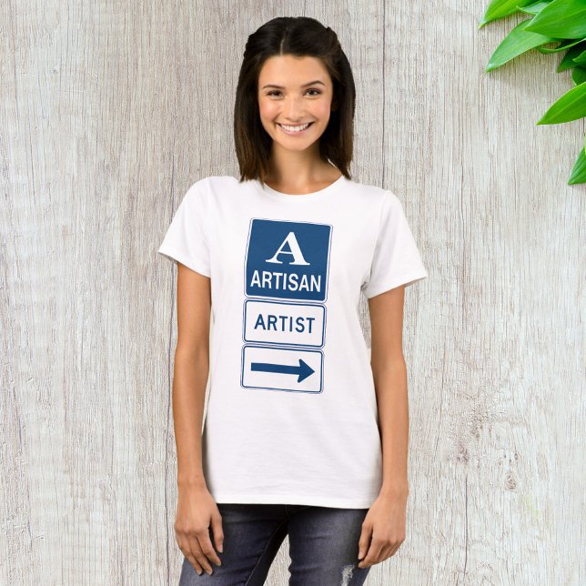 Artisan Artist Studio Sign Directional Arrow  T-Shirt (Creator Uploaded)