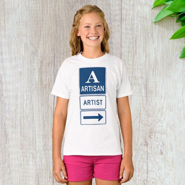 Artisan Artist Studio Sign Directional Arrow  T-Shirt (Creator Uploaded)