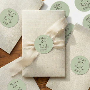 Artisan Aspen Sage Green Boutique Thank You Label
