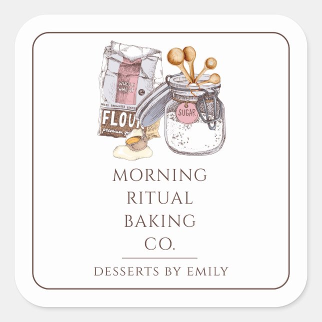 Artisan Bakery Baker  Square Sticker (Front)