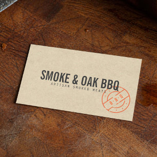 Artisan BBQ Kraft Look Business Card