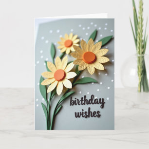 Artisan Birthday Flower Card