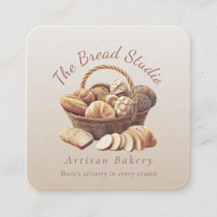 Artisan Bread Basket Square Business Card
