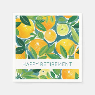 Artisan Citrus Tree Lemons Oranges Limes Colorful Napkin