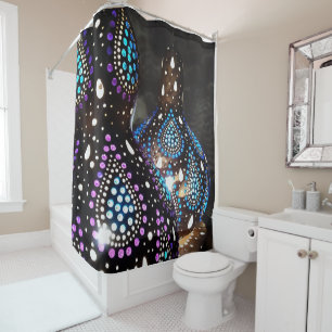 Artisan Craft Gourd Turkish Lanterns Acrylic Art Shower Curtain