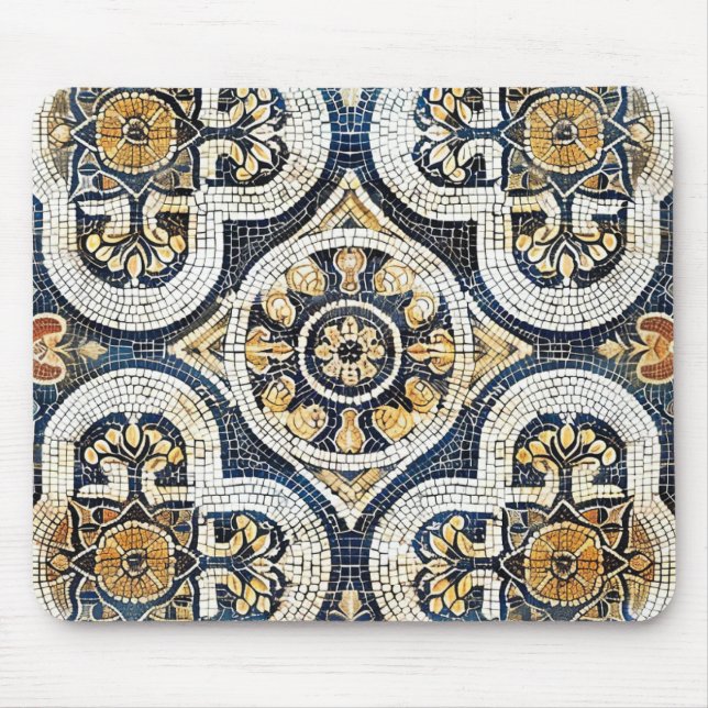 Artisan Geometric Floral  Mouse Pad (Front)