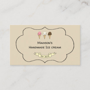 Artisan Ice Cream Maker Customisable Business Card