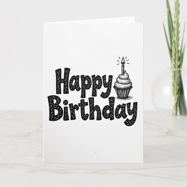 Artisan Lettered Birthday Card (Front)
