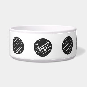 Artisan Polka Dots INITIAL Black White Pet Chic