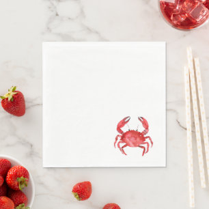 Artisan Red Crab Bake Colourful Summer Fun Napkin