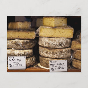 artisan regional french cheeses postcard
