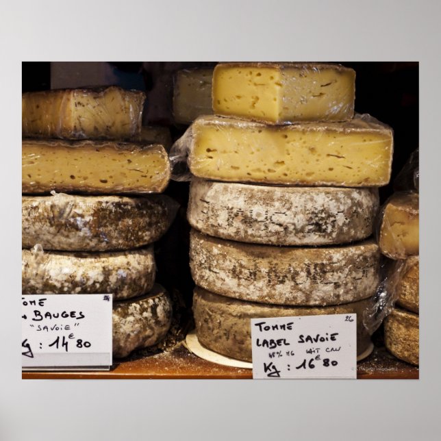 artisan regional french cheeses poster (Front)