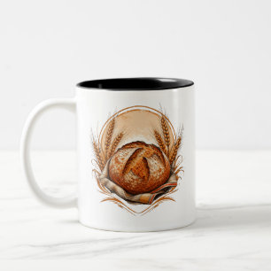 Artisan Sourdough Bread Traditional Baker Rustic Two-Tone Coffee Mug