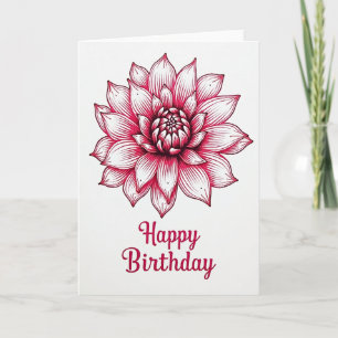 Artisanal Floral Birthday Card