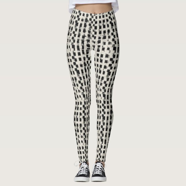 Artisanal Micro-Chequered  Leggings  (Front)
