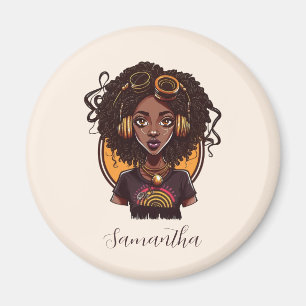 Artist Afro Woman Magnet