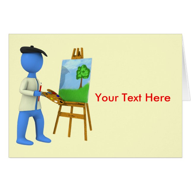 Artist and Easel (Front Horizontal)