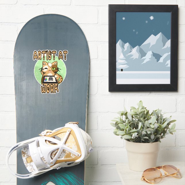 Artist at work - cute cat design (Snowboard)