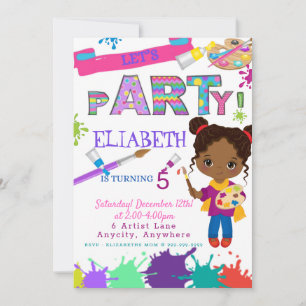 Artist Birthday Invitation Card