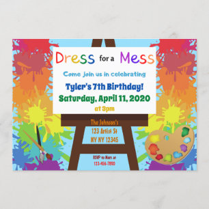 Artist Birthday Party Invitation