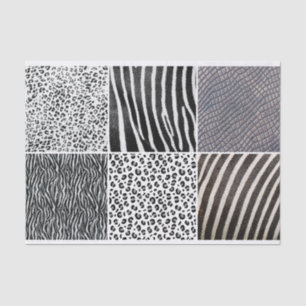 Artist Black White Animal Hide Texture Tissue Paper