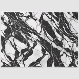 Artist Black White Large Abstract Marble 1e Tissue Paper
