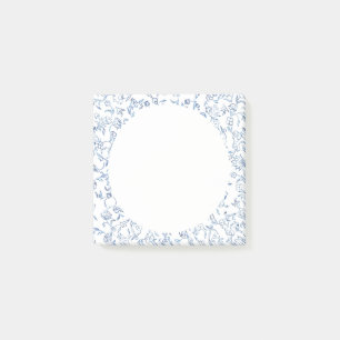 Artist blue tiny trellis florals post it post-it notes