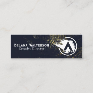 Artist Brushed Logo Halftone Abstract Background Mini Business Card