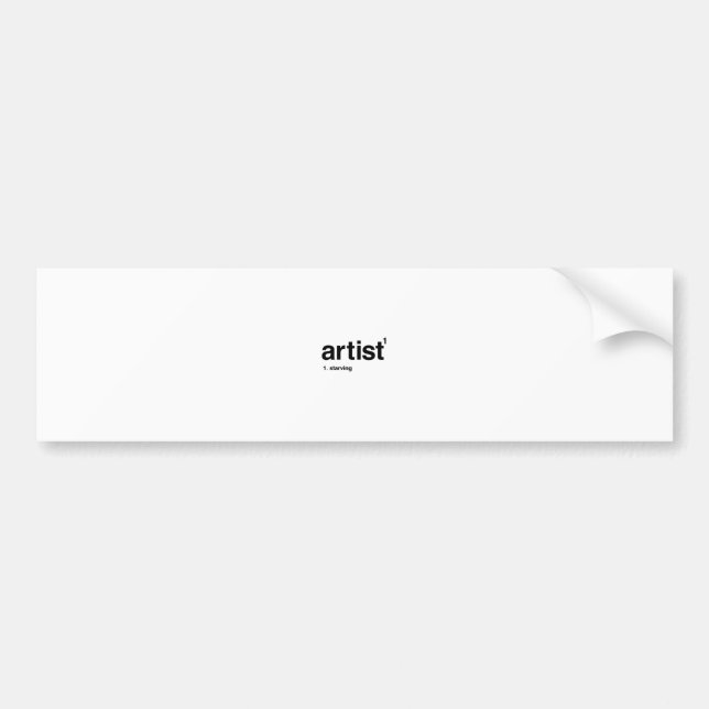 artist bumper sticker (Front)