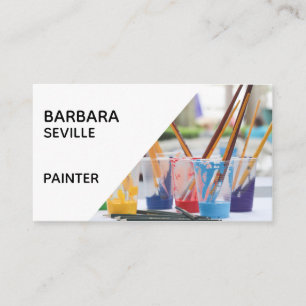 Artist Business Card with Paint Brushes