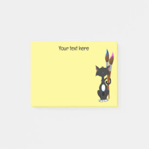 Artist Cat Personalised  Post-it Notes