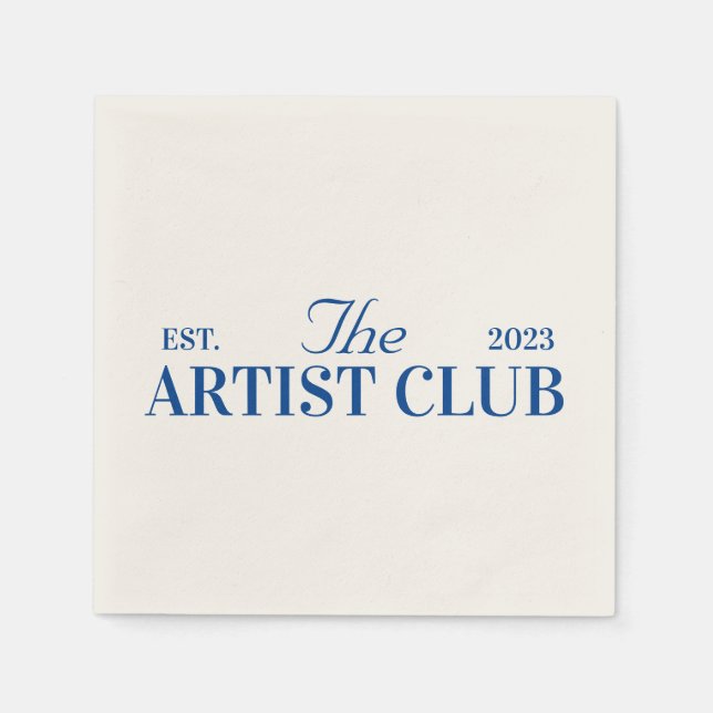 Artist club themed party  napkin (Front)