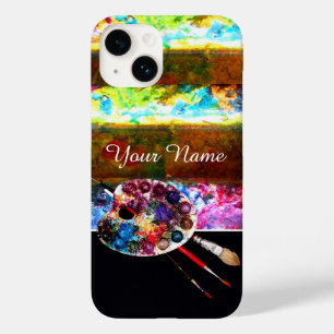 ARTIST COLOR PALETTE AND BRUSHES ,Black Case-Mate iPhone 14 Case