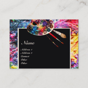 ARTIST COLOR PALETTE MONOGRAM Painter,Art Supplies Business Card