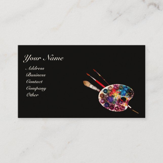 ARTIST COLOR PALETTE/ Painter,Fine Art Materials Business Card (Front)