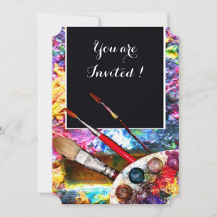 ARTIST COLOUR PALETTE ART SHOW GALLERY EXHIBITION INVITATION
